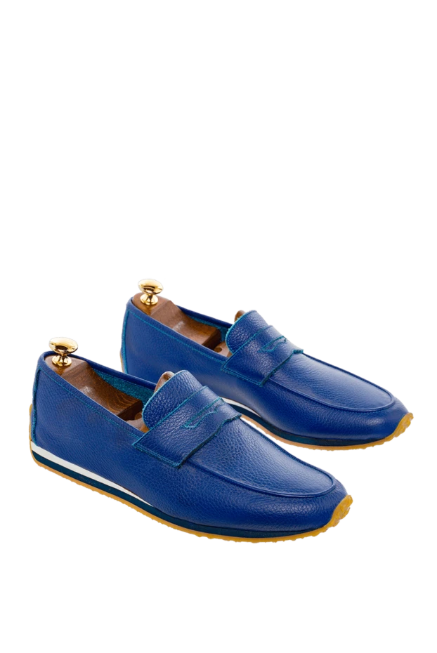 Andrea Ventura man blue suede loafers for men 135732 - photo 3