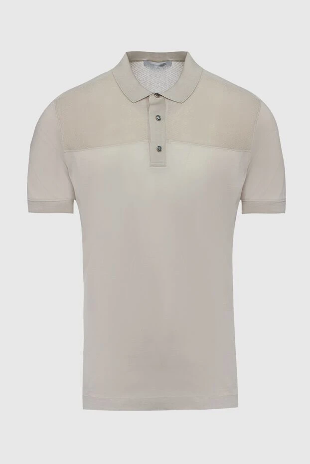 Cortigiani man cotton polo beige for men купить с ценами и фото 135145 - photo 1