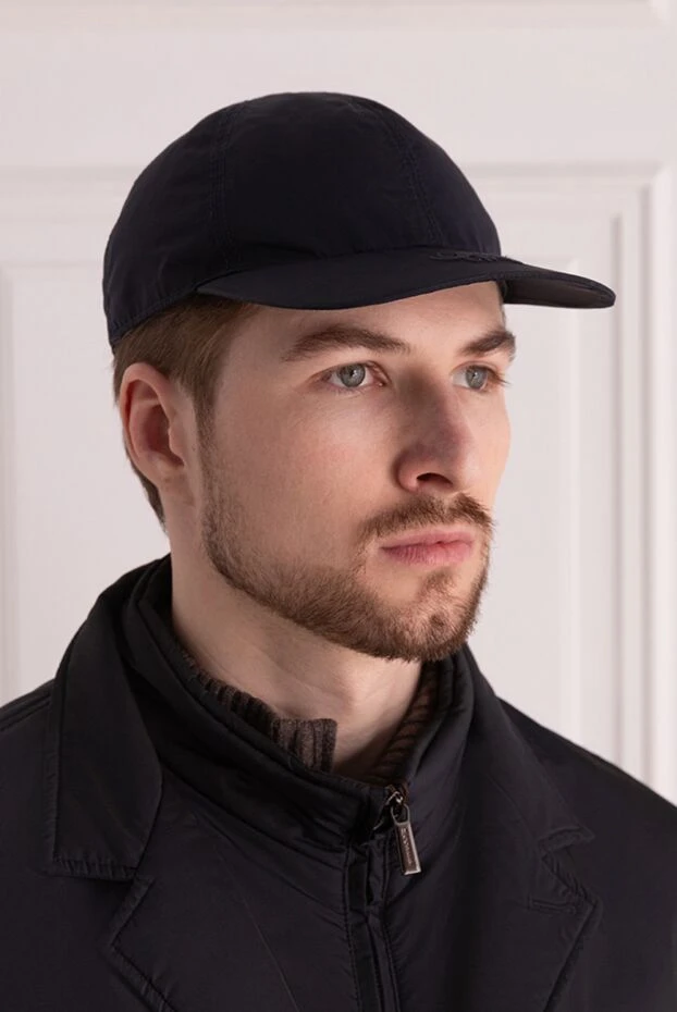 Cortigiani man blue polyamide cap for men купить с ценами и фото 135187 - photo 2