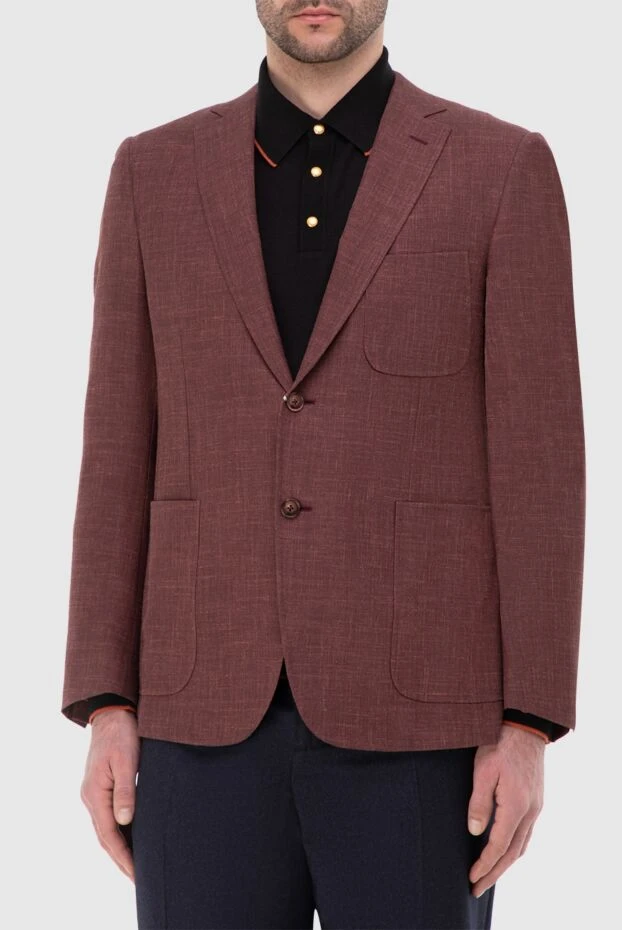 Ravazzolo jacket stylish burgundy light textured two-button 135221 - photo 3