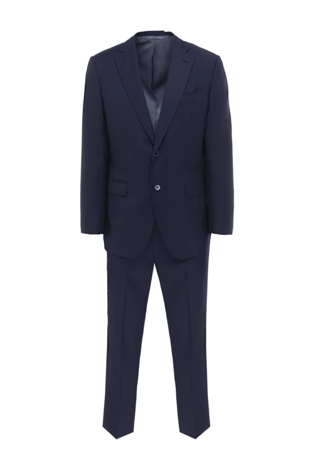 Ravazzolo man men's suit made of wool and silk, blue купить с ценами и фото 135244 - photo 1