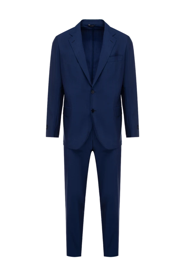 Tombolini man men's suit made of wool and mohair blue купить с ценами и фото 135252 - photo 1