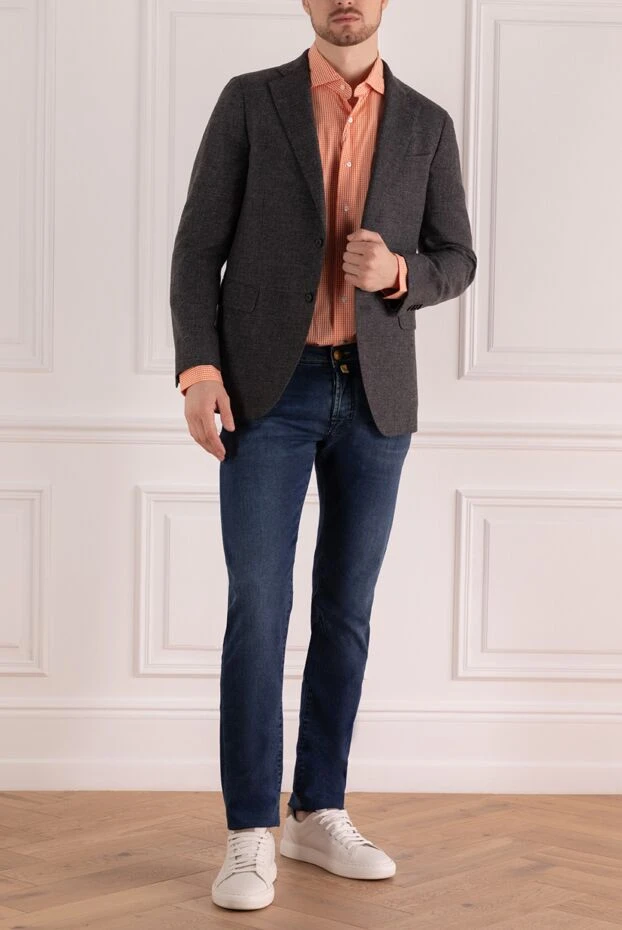 Tombolini man gray wool jacket for men купить с ценами и фото 135254 - photo 2