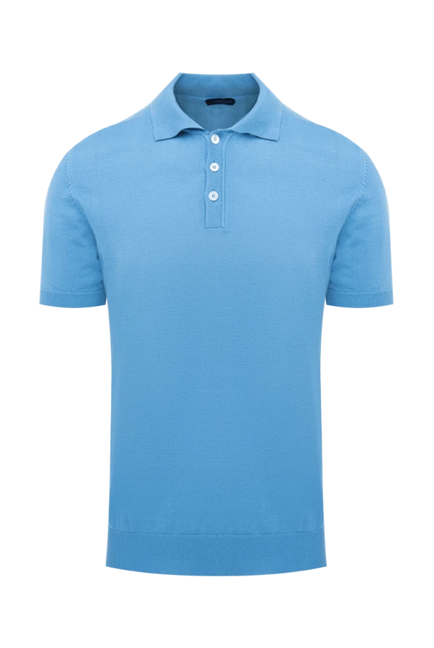 Tombolini man blue cotton polo shirt for men купить с ценами и фото 135257 - photo 1