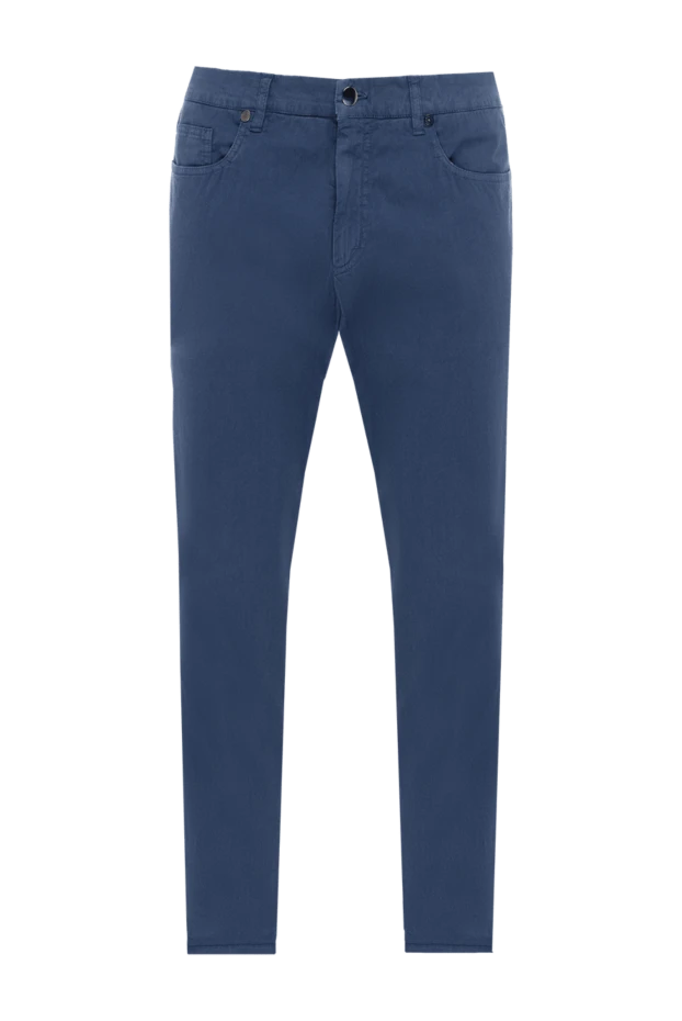 Tombolini man men's blue cotton and elastane trousers купить с ценами и фото 135265 - photo 1