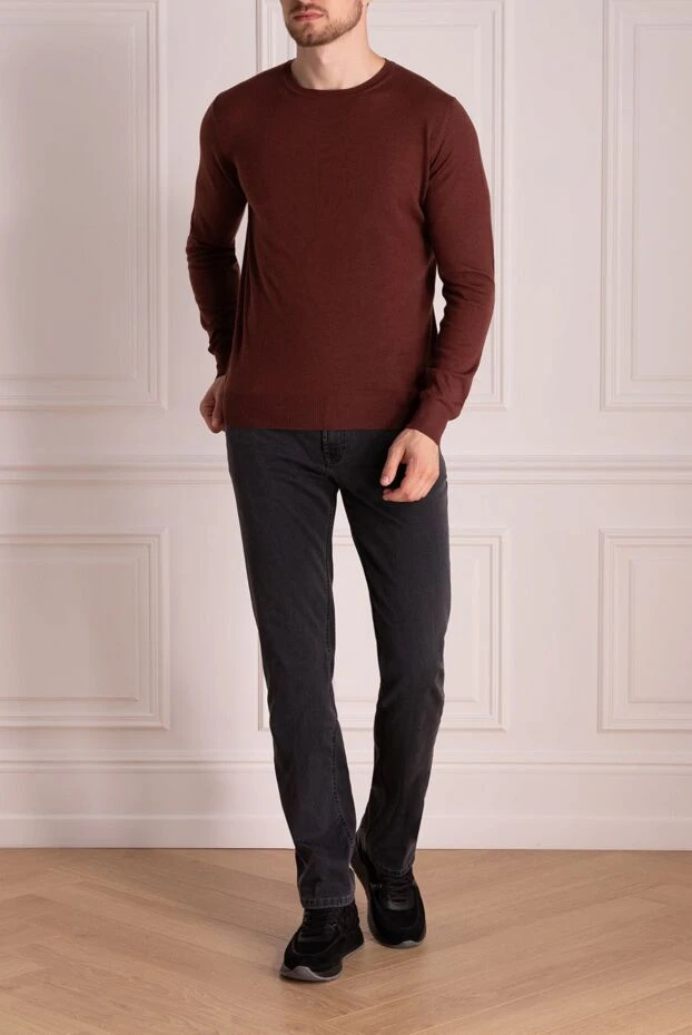 Pashmere man cashmere jumper burgundy for men купить с ценами и фото 135310 - photo 2