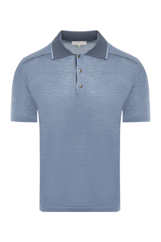 Pashmere man blue silk and linen polo for men купить с ценами и фото 135324 - photo 1