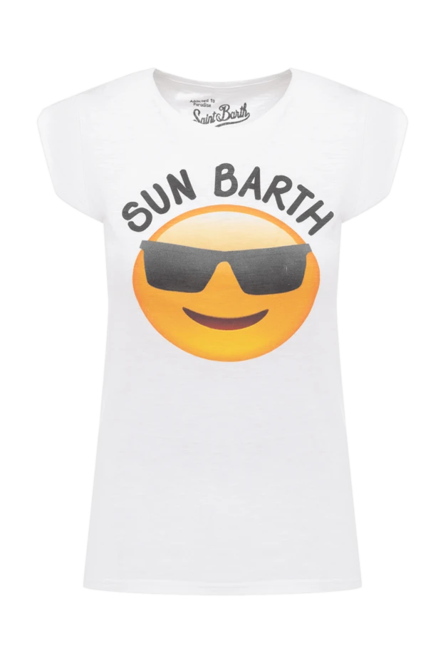 MC2 Saint Barth woman white cotton t-shirt for women купить с ценами и фото 135421 - photo 1