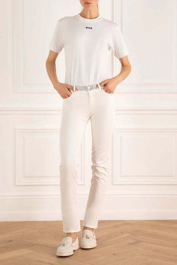 Tramarossa woman white cotton jeans for women купить с ценами и фото 135443 - photo 2