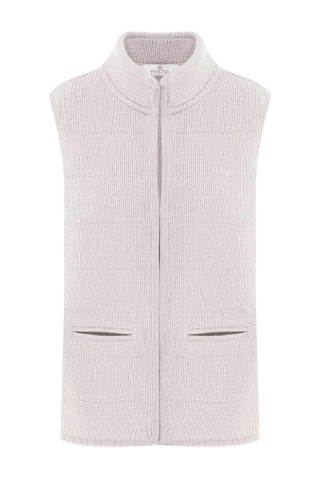 Жилет комбинированный женский серый меховой с мягкой спинкой из кашемира и шелка
- фото 1