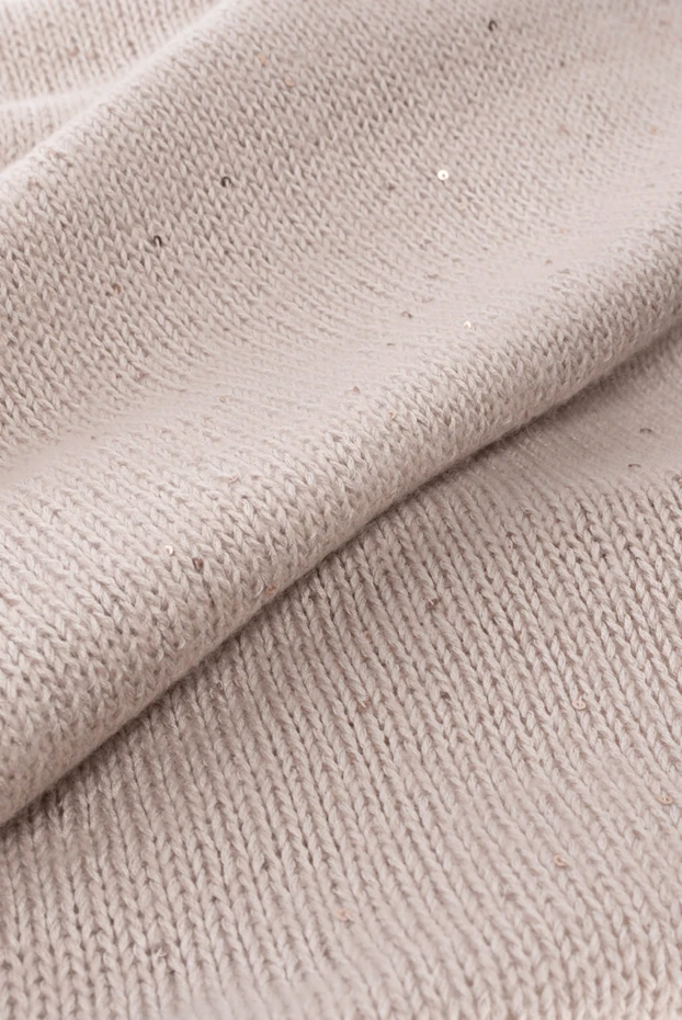 Panicale шарф женский бежевый классический из шерсти 135505 - фото 2