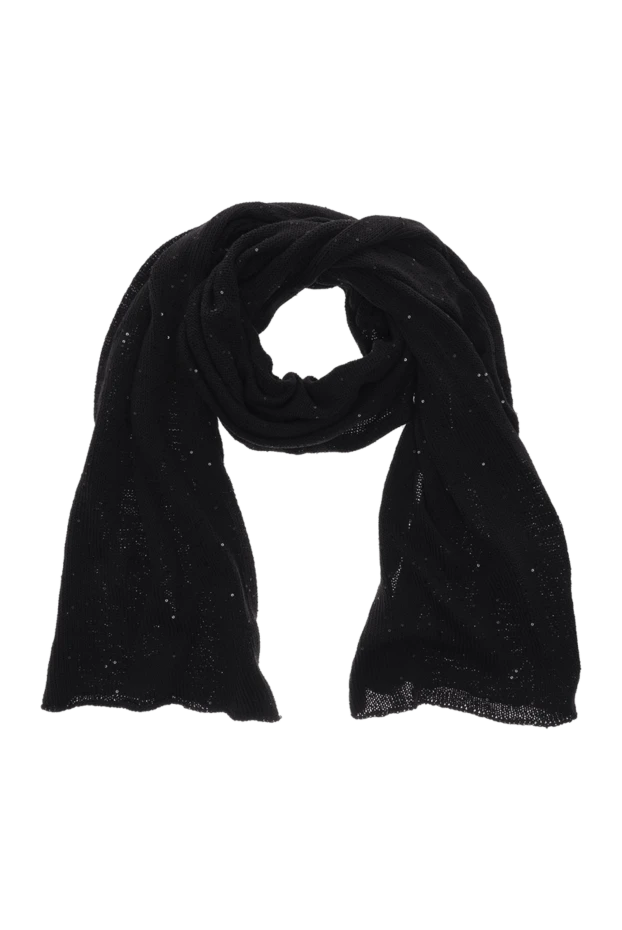 Panicale woman black cotton and linen scarf for women купить с ценами и фото 135508 - photo 1