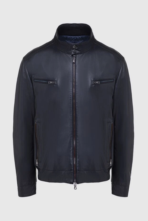 Gallotti man black leather jacket for men купить с ценами и фото 135523 - photo 1