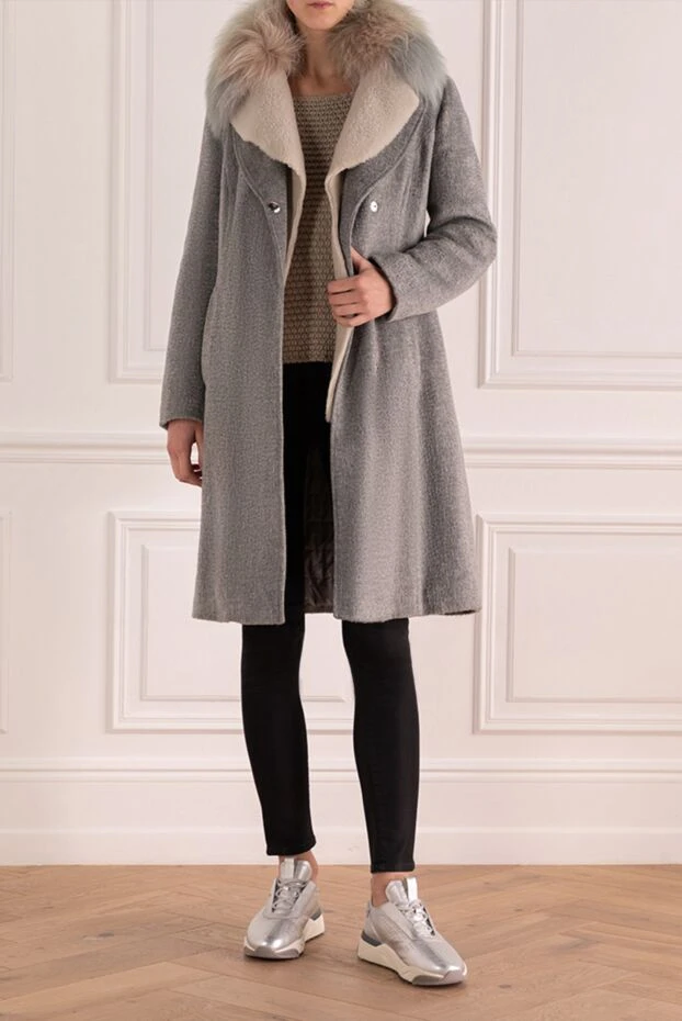 Gallotti woman gray wool coat for women купить с ценами и фото 135550 - photo 2