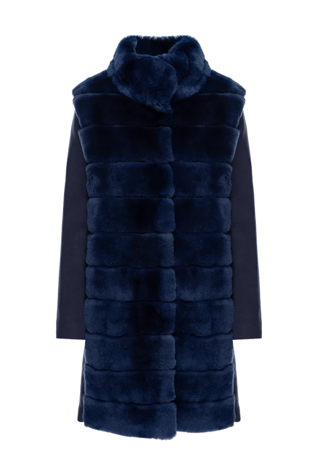 Gallotti woman women's blue fur coat made of natural fur and wool купить с ценами и фото 135553 - photo 1