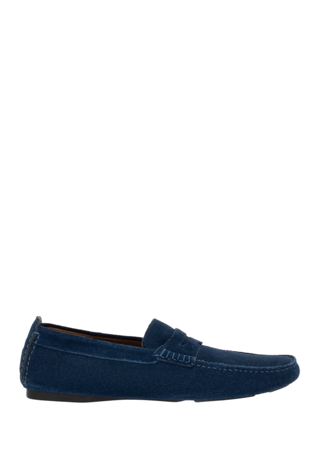 Doucal`s man moccasins for men made of blue leather купить с ценами и фото 135586 - photo 1