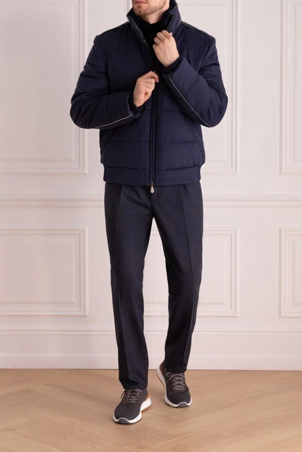 Roger Pinault man down jacket men's cashmere blue купить с ценами и фото 135614 - photo 2