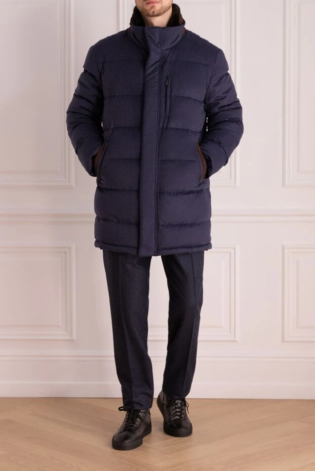 Roger Pinault man down jacket men's cashmere blue купить с ценами и фото 135616 - photo 2