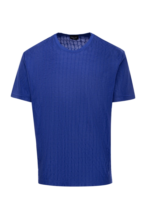 Umberto Vallati man cotton t-shirt blue for men купить с ценами и фото 135728 - photo 1