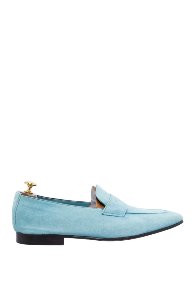 Andrea Ventura man blue suede loafers for men купить с ценами и фото 135732 - photo 1