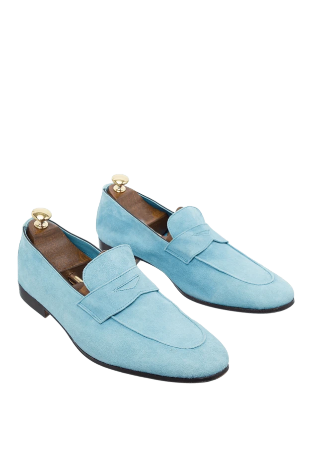 Andrea Ventura man blue suede loafers for men 135732 - photo 3