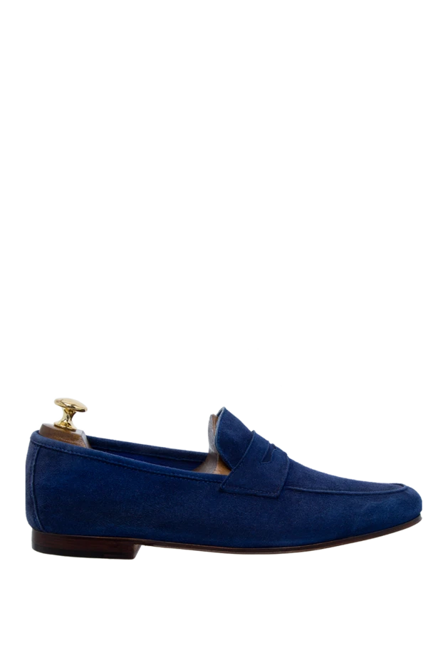 Andrea Ventura man blue suede loafers for men купить с ценами и фото 135735 - photo 1