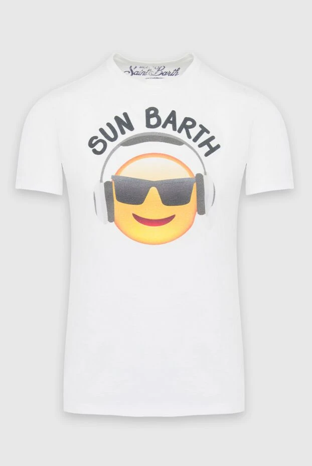 MC2 Saint Barth man white cotton t-shirt for men купить с ценами и фото 135758 - photo 1