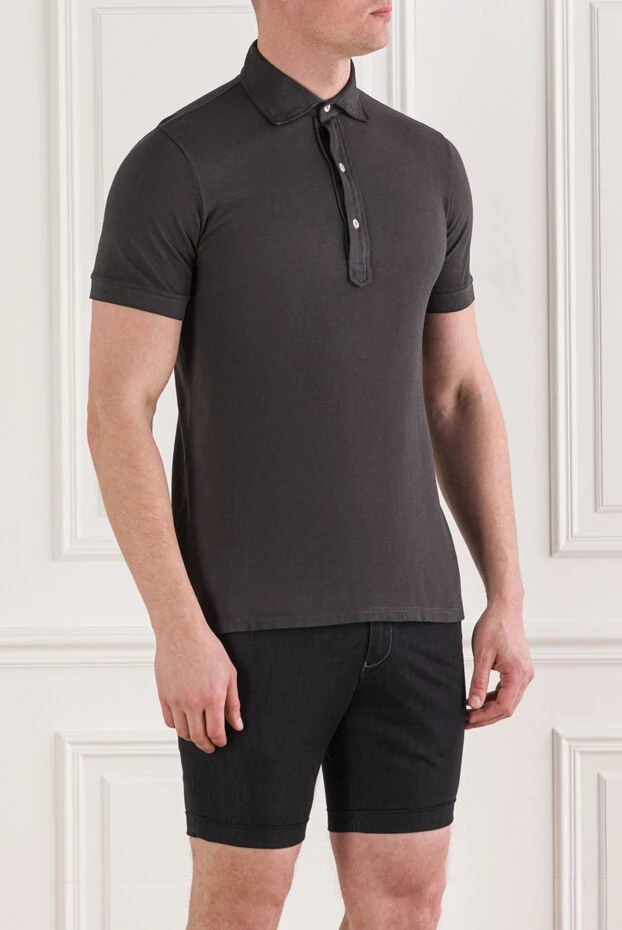 MC2 Saint Barth summer men's polo shirt made of soft jersey in a light green palette
 135779 - photo 3