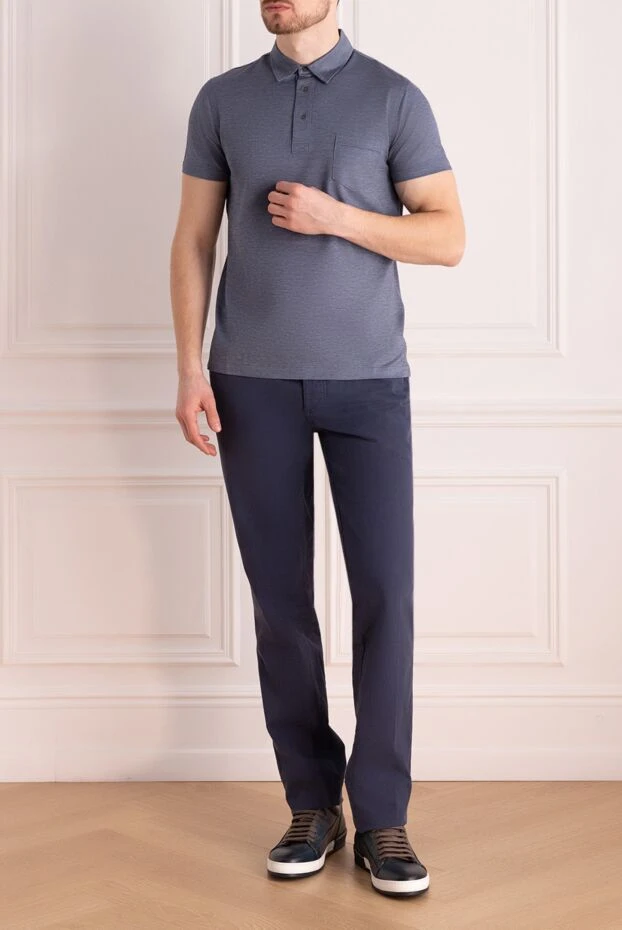 MC2 Saint Barth man blue cotton trousers for men купить с ценами и фото 135787 - photo 2