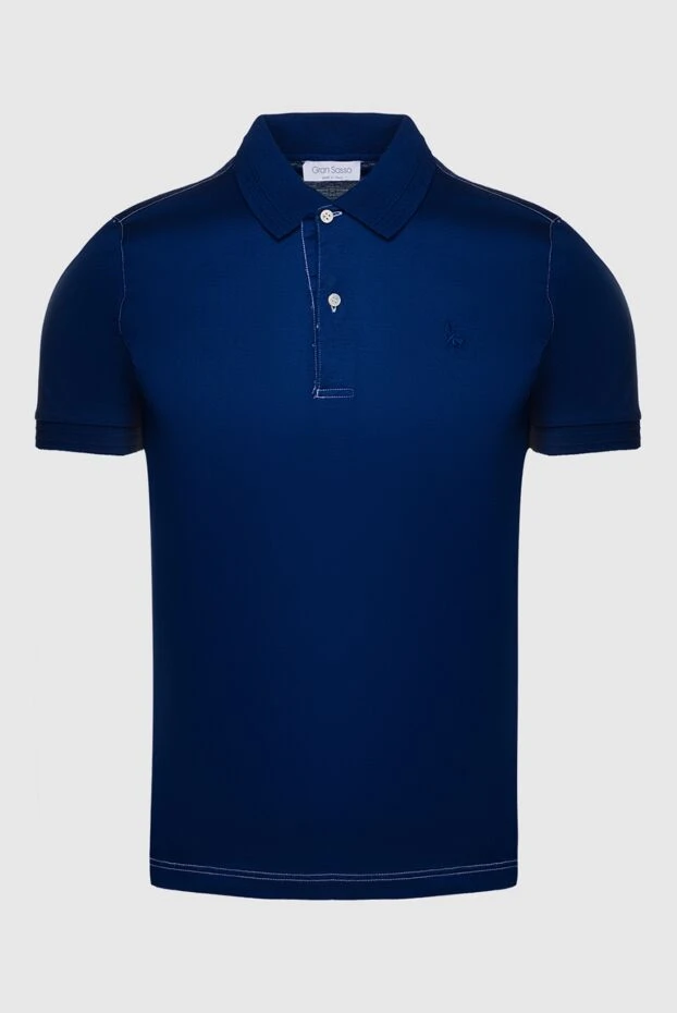 Gran Sasso man cotton polo blue for men купить с ценами и фото 135837 - photo 1