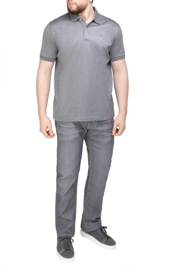 Gran Sasso man cotton polo gray for men купить с ценами и фото 135842 - photo 2