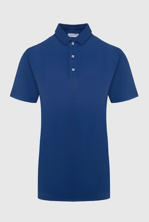 Gran Sasso man cotton polo blue for men купить с ценами и фото 135843 - photo 1