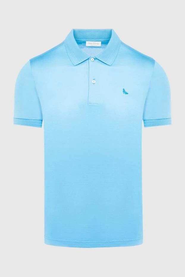 Gran Sasso man blue cotton polo for men купить с ценами и фото 135848 - photo 1