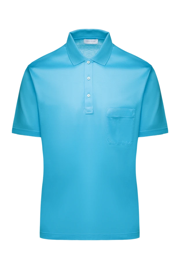 Gran Sasso man blue cotton polo for men купить с ценами и фото 135850 - photo 1