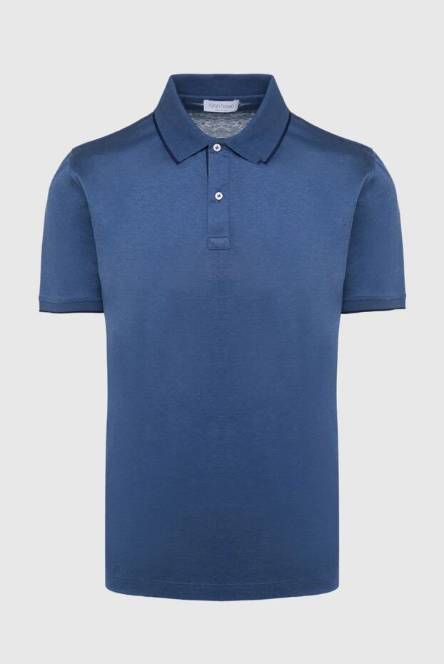 Gran Sasso man cotton polo blue for men купить с ценами и фото 135860 - photo 1