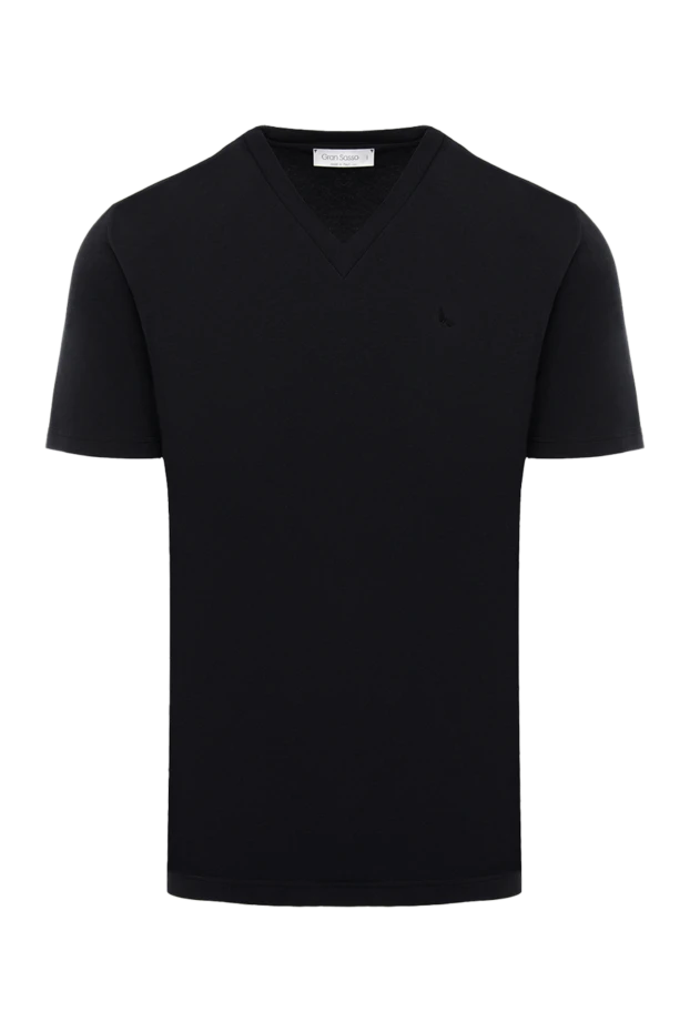 Gran Sasso man black cotton t-shirt for men купить с ценами и фото 135874 - photo 1