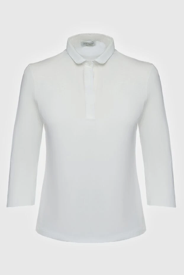 Gran Sasso woman white cotton polo shirt for women купить с ценами и фото 135885 - photo 1