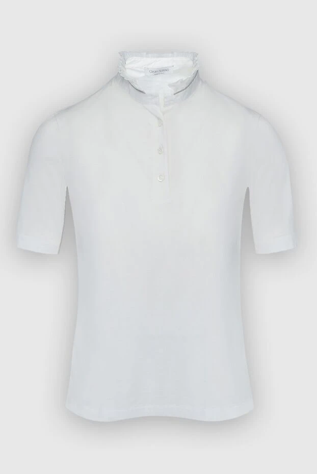 Gran Sasso woman white cotton polo for women купить с ценами и фото 135886 - photo 1