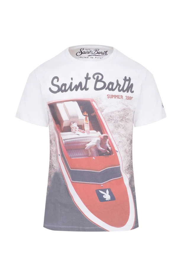 MC2 Saint Barth man white cotton t-shirt for men купить с ценами и фото 136017 - photo 1