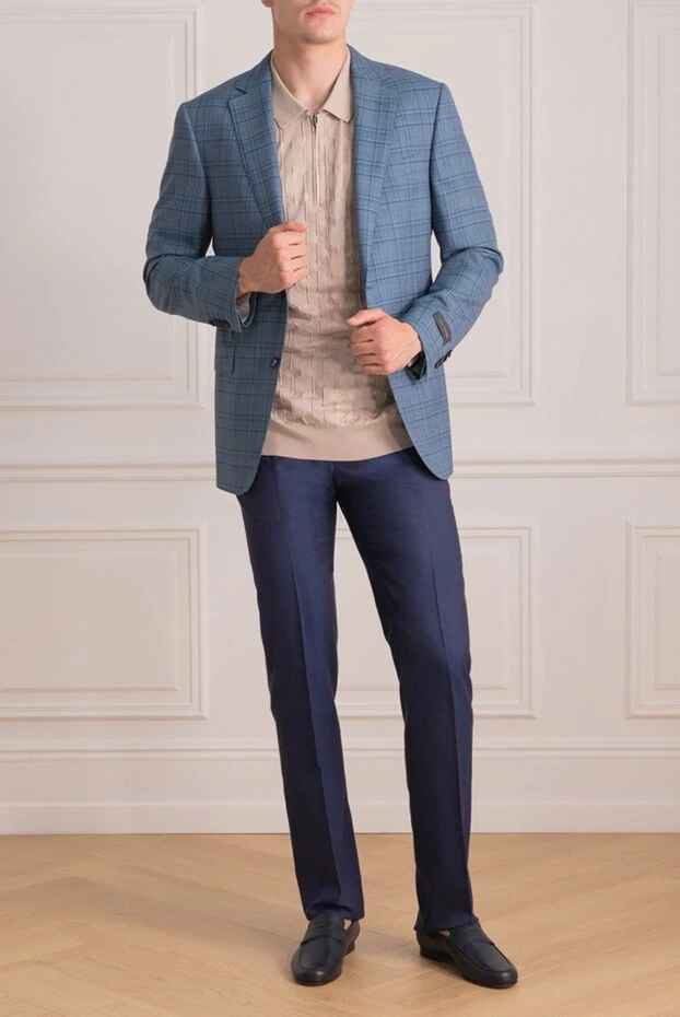 Pal Zileri man blue wool jacket for men купить с ценами и фото 136131 - photo 2