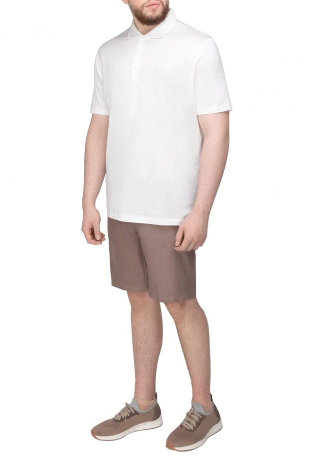 Pal Zileri man cotton polo white for men купить с ценами и фото 136149 - photo 2