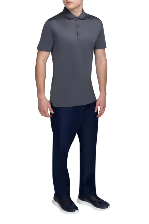 Pal Zileri man cotton polo gray for men купить с ценами и фото 136152 - photo 2