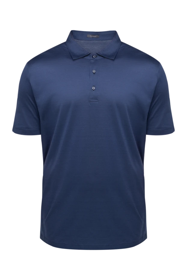 Pal Zileri man cotton polo blue for men купить с ценами и фото 136153 - photo 1