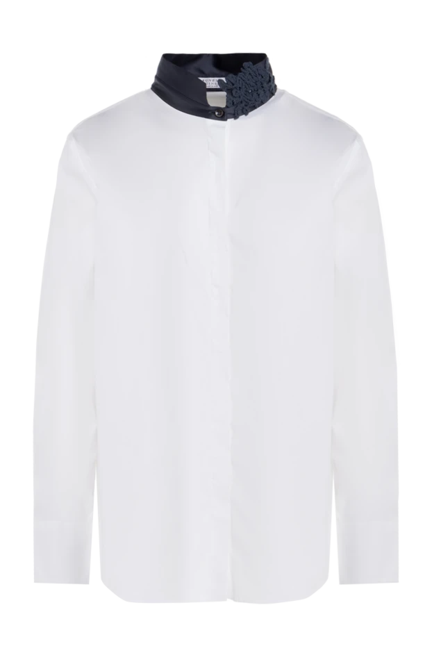 Brunello Cucinelli woman white cotton and polyamide shirt for women купить с ценами и фото 136155 - photo 1