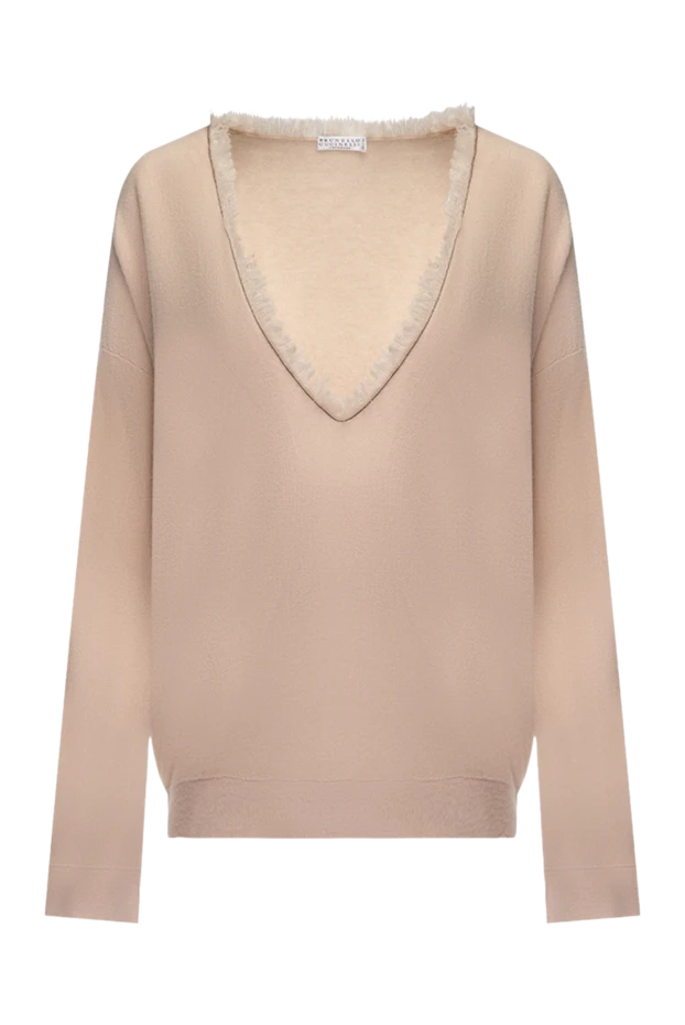 Brunello Cucinelli woman pink cashmere jumper for women купить с ценами и фото 136160 - photo 1