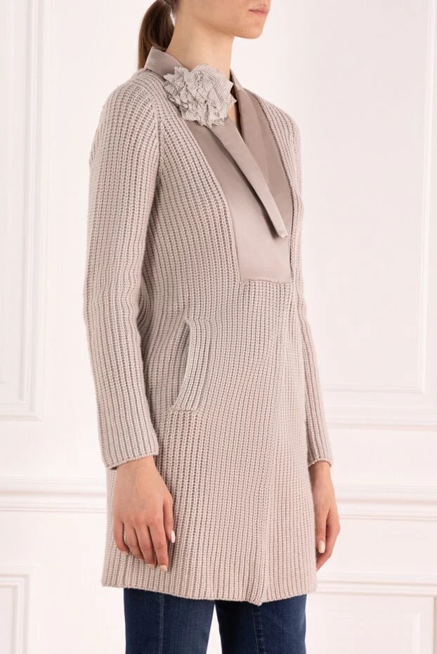 Brunello Cucinelli кардиган из кашемира серый женский 136180 - фото 3