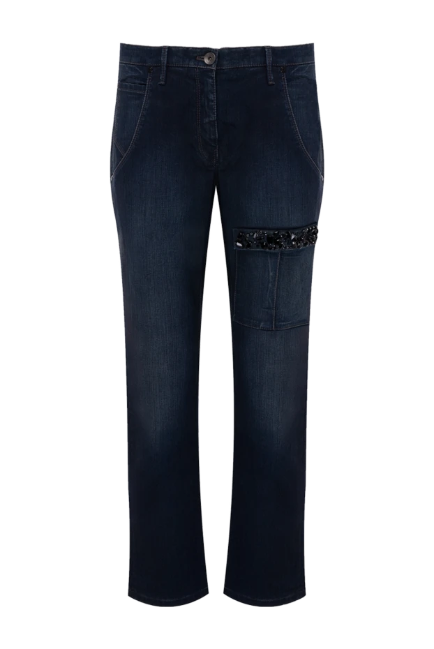 Brunello Cucinelli woman blue cotton jeans for women купить с ценами и фото 136416 - photo 1