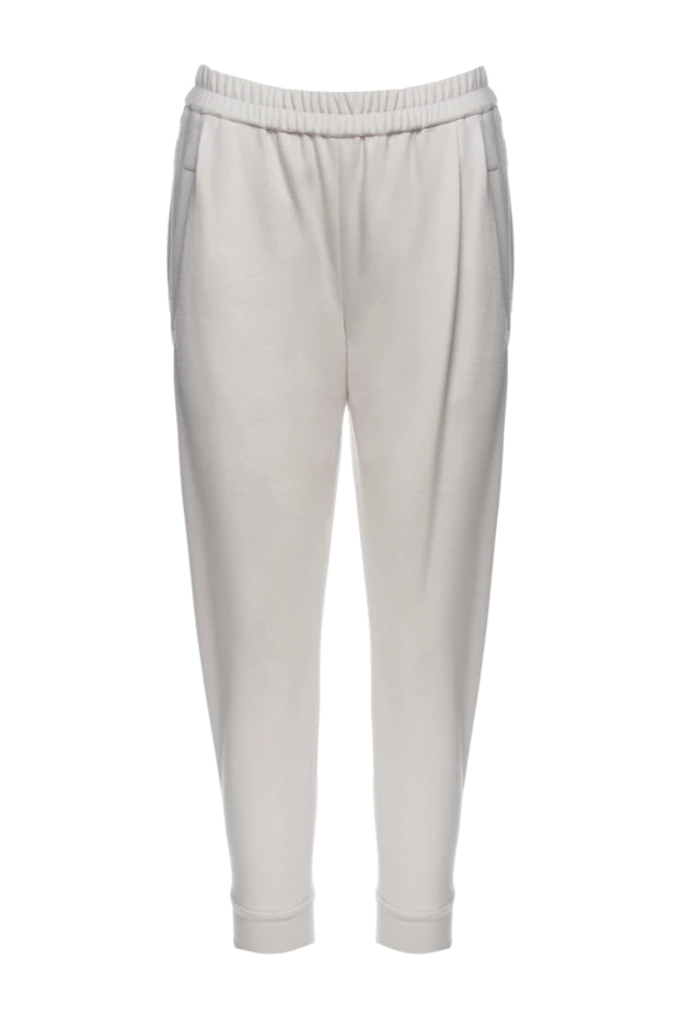 Brunello Cucinelli woman beige cashmere trousers for women купить с ценами и фото 136494 - photo 1