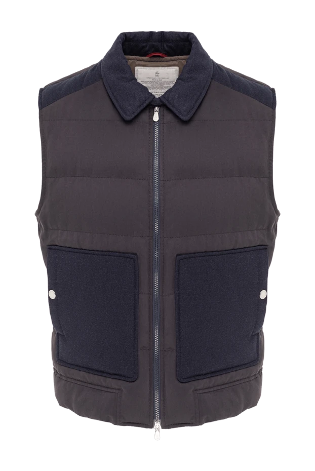 Brunello Cucinelli жилетка из полиамида и нейлона синяя мужская 136529 - фото 1