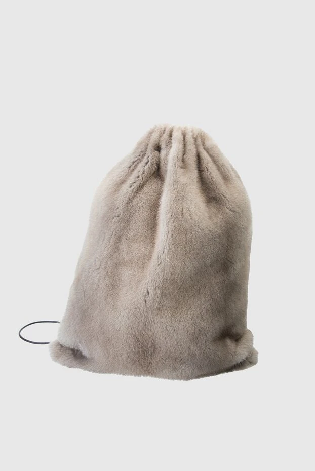 Brunello Cucinelli woman gray fur backpack for women купить с ценами и фото 136576 - photo 1